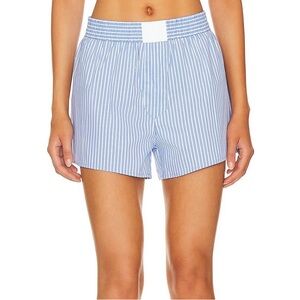 Blue Striped Women's Shorts